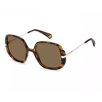 Gafas de sol de mujer Polaroid PLD6181S086 cuadradas - Havana marrón