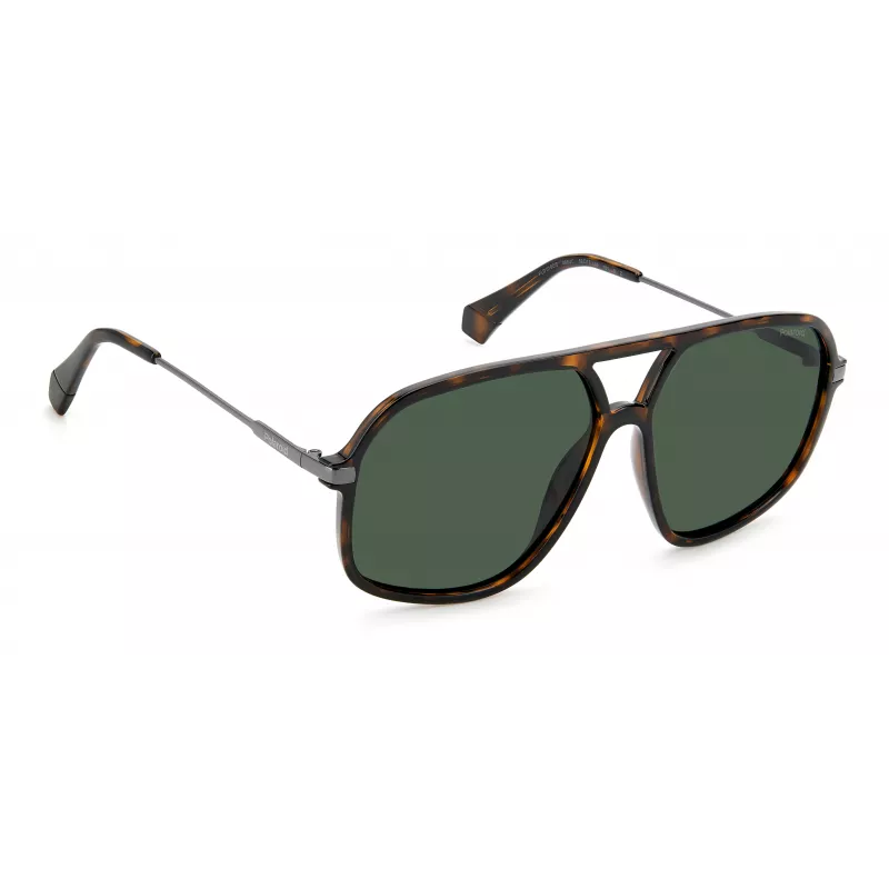 Gafas de sol unisex Polaroid PLD6182/S - montura havana carey, lentes polarizadas marrones, 59 mm