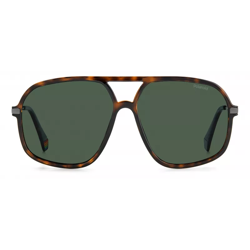 Gafas de sol unisex Polaroid PLD6182/S - montura havana carey, lentes polarizadas marrones, 59 mm