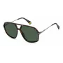 Gafas de sol unisex Polaroid PLD6182/S - montura havana carey, lentes polarizadas marrones, 59 mm