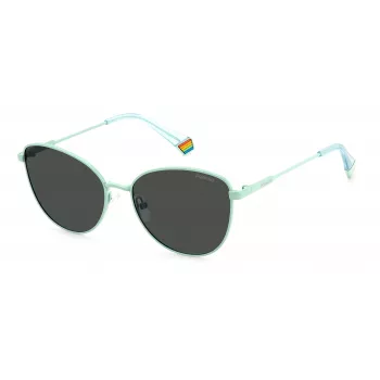 Polaroid PLD6188S5CB Gafas de sol de mujer - Montura de acetato Havana, lentes polarizadas marrones, 55 mm