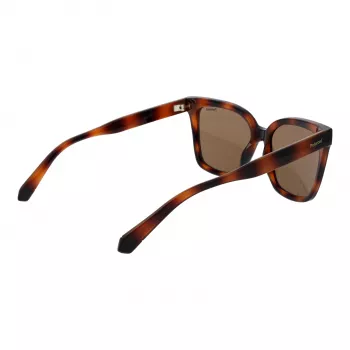 Polaroid PLD6192S54086 Gafas de sol de mujer - montura havana marrón, lentes marrones polarizadas - 54mm