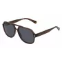 Polaroid PLD6193S09QF7 Gafas de sol rectangulares unisex - montura havana, lentes grises polarizadas, 57 mm