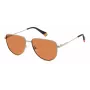 Gafas de sol cuadradas unisex Polaroid PLD6196SX2M8F - Montura Havana, lentes polarizadas TAC marrones, 56mm