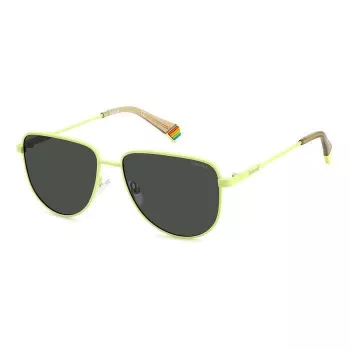 Polaroid PLD6196SX4ANF Gafas de sol unisex - Montura cuadrada negra con lentes polarizadas grises TAC 56/18/145 mm