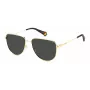 Gafas de sol POLAROID PLD6196SXJ5G unisex rectangulares - montura negra, lentes grises polarizadas, 56 mm