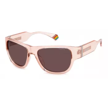 Gafas de sol unisex Polaroid PLD6197S montura habana lente polarizada verde 55 mm