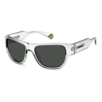 Gafas de sol Unisex POLAROID PLD6197SKB7F5 Havana marrón montura cuadrada lentes polarizadas marrones 55/18/130 mm