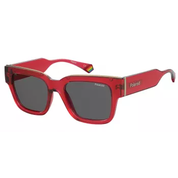 Polaroid PLD6198SXMCC9 Gafas de sol unisex - Montura Havana, lentes verdes polarizadas, 52 mm