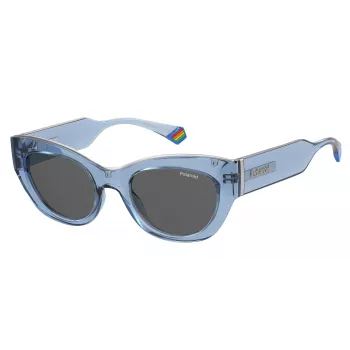 Polaroid PLD6199SXMCMV Gafas de sol rectangulares mujer Havana - Lentes marrones polarizadas