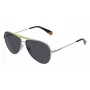 Polaroid PLD6200SXKU2G Gafas de sol unisex rectangulares - Lentes polarizadas grises - Montura negra