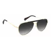 Polaroid PLD6200SXRHLG Gafas de sol rectangulares unisex - Montura negra lentes polarizadas grises 61mm