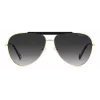 Polaroid PLD6200SXRHLG Gafas de sol rectangulares unisex - Montura negra lentes polarizadas grises 61mm