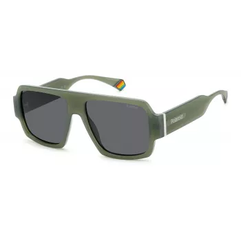 Gafas de sol rectangulares Unisex POLAROID PLD6209SX1ED - montura negra, lentes grises