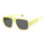 Gafas de sol Polaroid PLD6209SX40G unisex rectangulares - montura havana, lente TAC verde polarizada, UV400