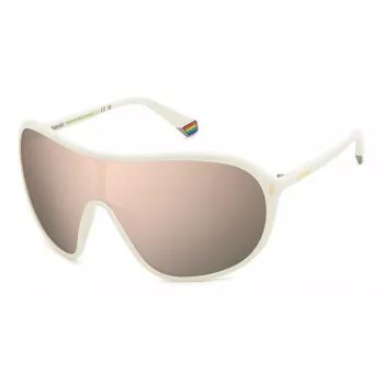 POLAROID PLD6216SVK6 Gafas de sol rectangulares unisex - Montura de propionato gris oscuro, lentes de policarbonato grises polarizadas, protección UV400