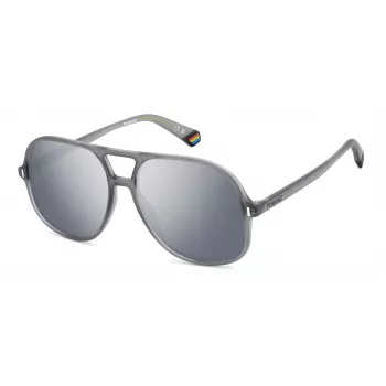 Gafas de sol unisex POLAROID PLD6217SRIW - montura negra, lentes grises polarizadas, 57 mm