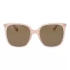Gafas de sol cuadradas de mujer Polaroid PLD6218S5635J - montura de acetato Havana marrón con lentes polarizadas marrones - 56 mm