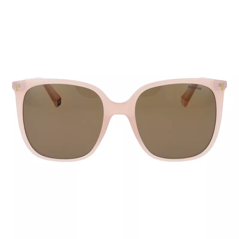 Gafas de sol cuadradas de mujer Polaroid PLD6218S5635J - montura de acetato Havana marrón con lentes polarizadas marrones - 56 mm