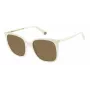 Polaroid PLD6218SVK6 Gafas de sol de mujer con lentes polarizadas, montura Havana marrón, lentes marrones, 56/19/140 mm
