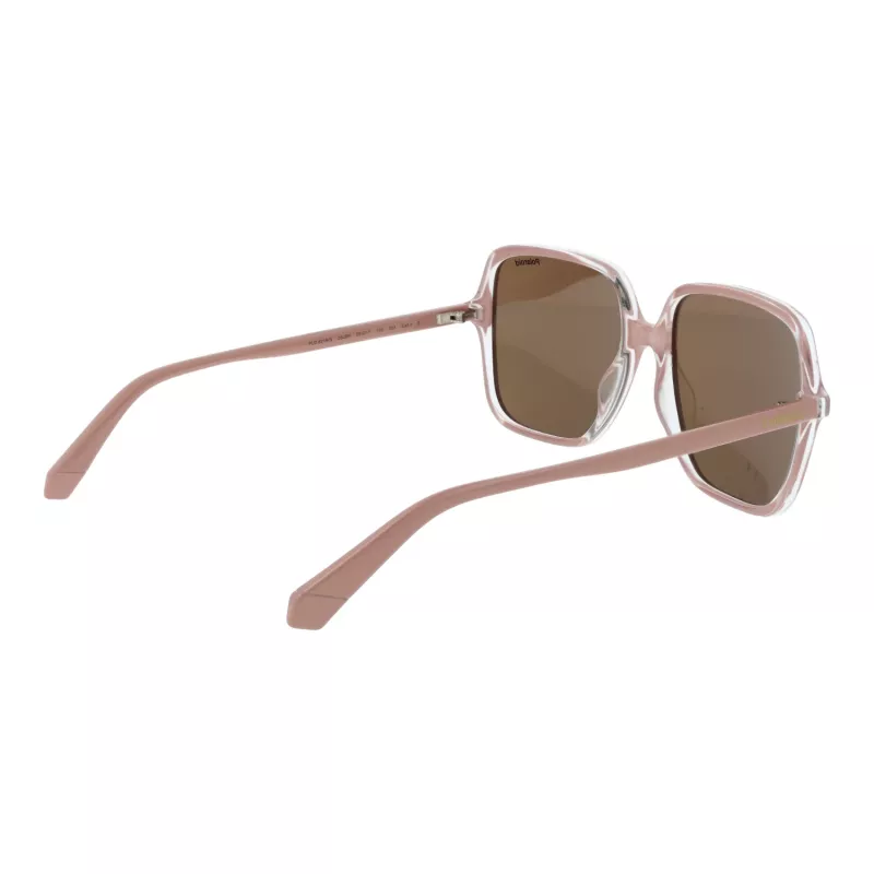 Polaroid PLD6219/S Gafas de sol rectangulares de mujer, Havanna/Marrón, 56 mm