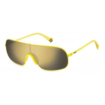 Gafas de sol unisex Polaroid PLD6222S40G - montura Havana marrón carey, lentes marrones polarizadas, forma cuadrada