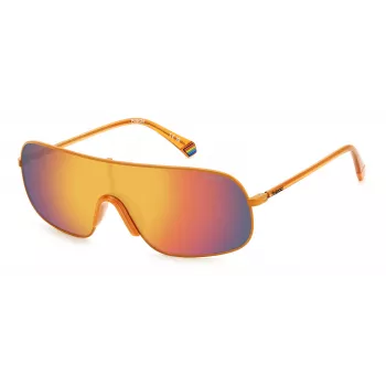 POLAROID PLD6222SL7Q Gafas de sol unisex - Montura Havana, lentes polarizadas verdes, 57 mm