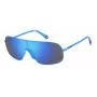 POLAROID PLD6222SMVU Gafas de sol rectangulares unisex - Montura negra, lentes grises polarizadas, 99 mm