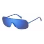POLAROID PLD6222SPJP Unisex Gafas de sol rectangulares - Lentes grises polarizadas - Montura negra
