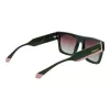 Polaroid PLD6224SX541E Gafas de sol rectangulares unisex - lentes grises, montura negra/gris