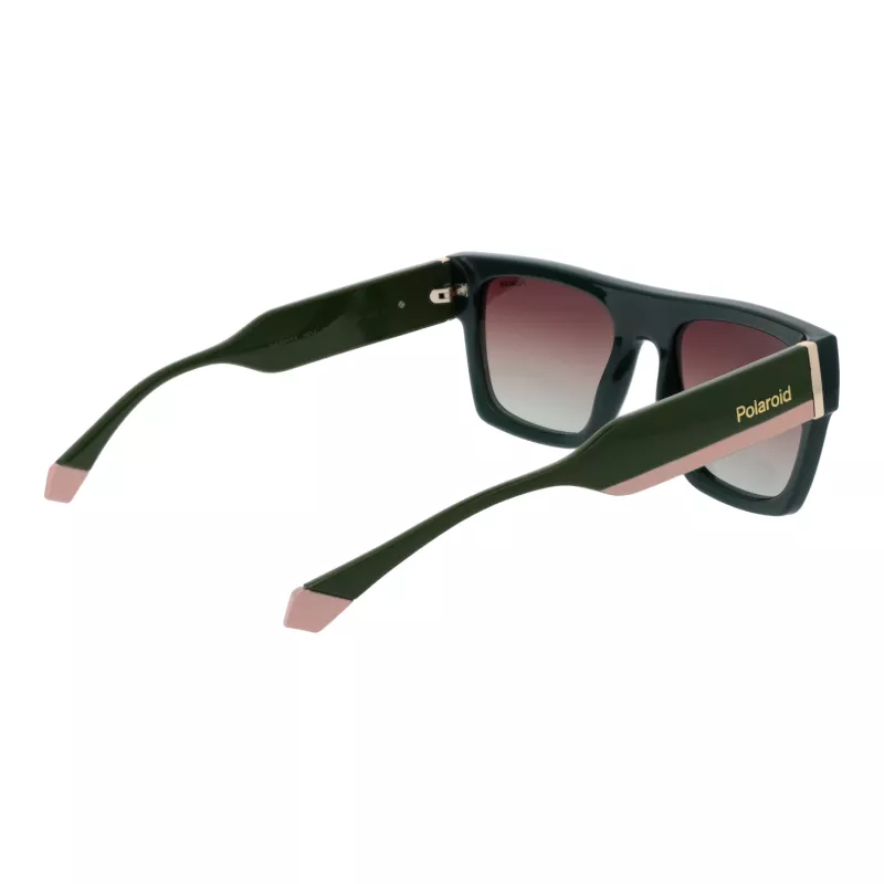 Polaroid PLD6224SX541E Gafas de sol rectangulares unisex - lentes grises, montura negra/gris