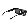 POLAROID PLD6224SX5480 Gafas de sol rectangulares unisex - Montura negra, lentes polarizadas grises, 54 mm