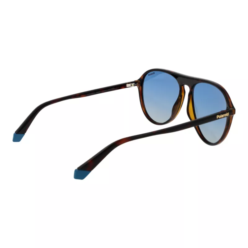 Gafas de sol Polaroid PLD6225S57086 hombre rectangulares - montura havana, lentes grises polarizadas