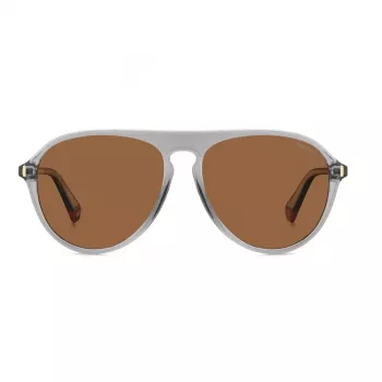 Polaroid PLD6225SKB7 Gafas de sol rectangulares polarizadas de hombre - Montura negra lentes grises