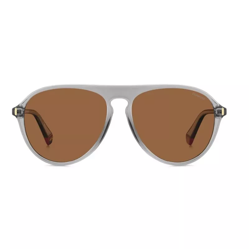 Polaroid PLD6225SKB7 Gafas de sol rectangulares polarizadas de hombre - Montura negra lentes grises