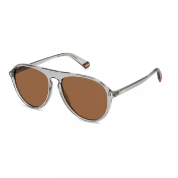 Polaroid PLD6225SKB7 Gafas de sol rectangulares polarizadas de hombre - Montura negra lentes grises