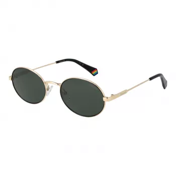 POLAROID PLD6228SX532M Gafas de sol rectangulares unisex - Montura marrón havana, lentes marrón polarizadas, 53 mm