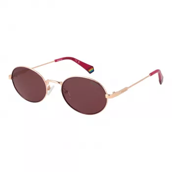 Gafas de sol unisex Polaroid PLD6228SX53LT rectangulares - Montura habana, lentes polarizadas marrones - 53 mm