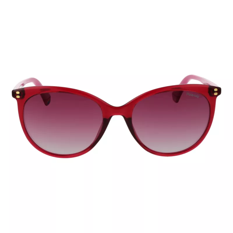 POLAROID PLD6231S55QHO Gafas de sol cuadradas polarizadas de mujer - Montura Havana, lentes marrones, 55 mm