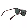 POLAROID PLD6232S55086 Gafas de sol rectangulares hombre - Montura negra, Lentes grises polarizadas, 55 mm
