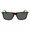 POLAROID PLD6232S55086 Gafas de sol rectangulares hombre - Montura negra, Lentes grises polarizadas, 55 mm