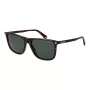 POLAROID PLD6232S55086 Gafas de sol rectangulares hombre - Montura negra, Lentes grises polarizadas, 55 mm