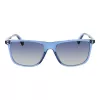 Polaroid PLD6232S55PJP Gafas de sol rectangulares para hombre - Montura negra lentes polarizadas grises 55/17/140 mm