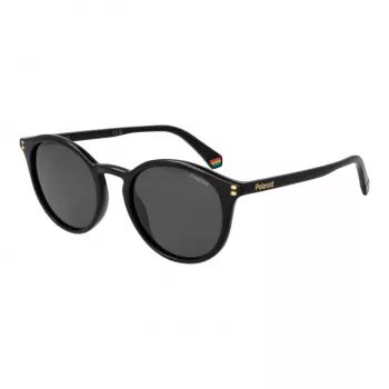 Gafas de sol unisex POLAROID PLD6233S51807 cuadradas - Montura negra lente polarizada gris 51 mm