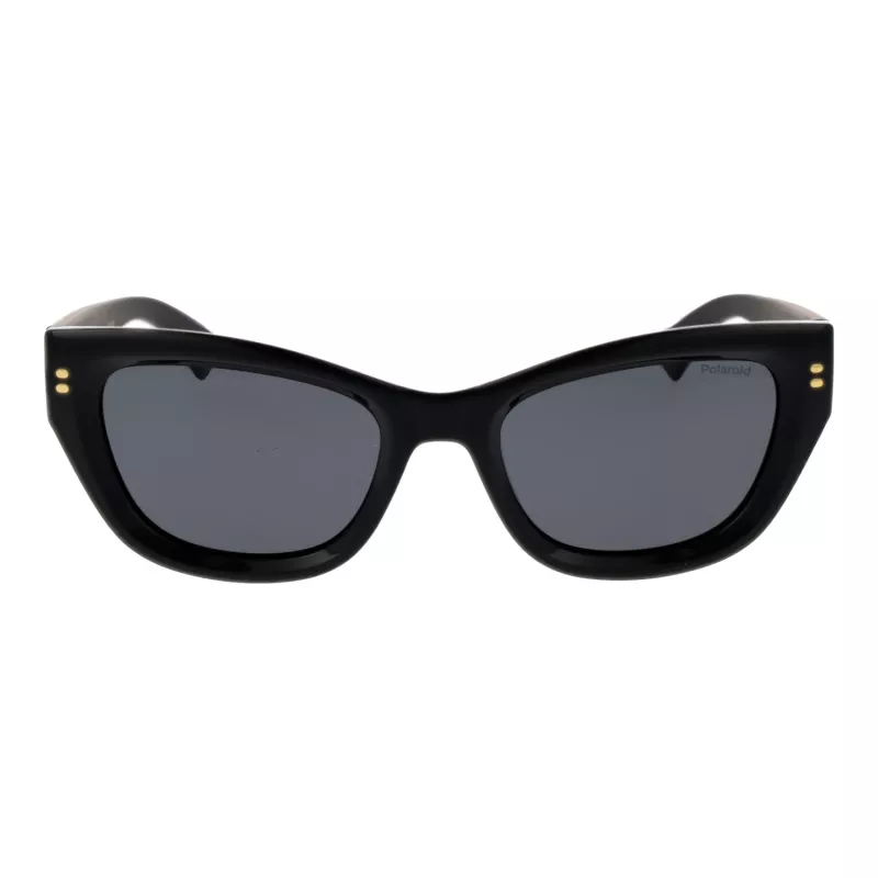 POLAROID PLD6237SX5280 Gafas de sol polarizadas de mujer - montura negra, lentes grises, 52 mm