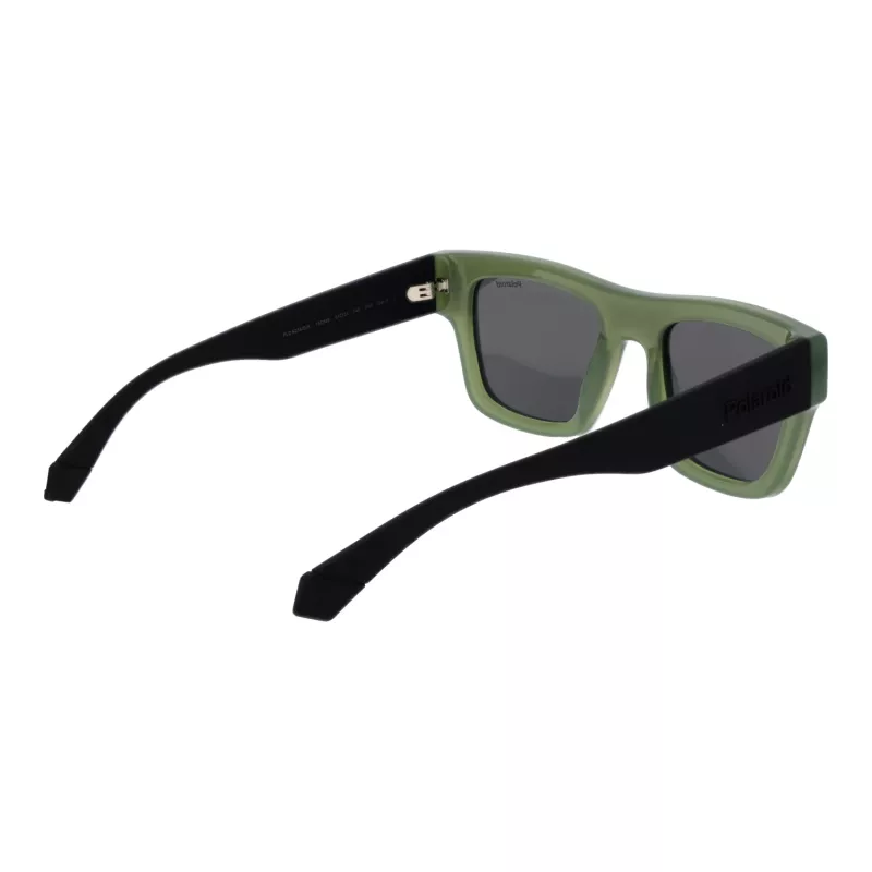 Polaroid PLD6238SX511E Gafas de sol de hombre rectangulares negro mate con lentes TAC grises polarizadas UV400