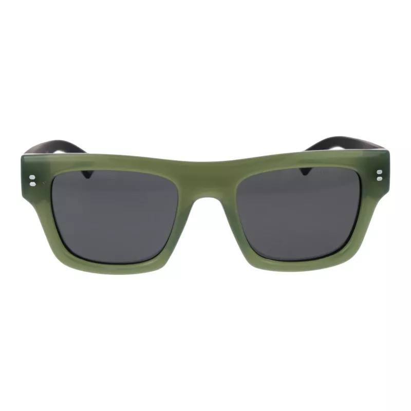 Polaroid PLD6238SX511E Gafas de sol de hombre rectangulares negro mate con lentes TAC grises polarizadas UV400