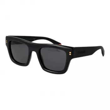 Polaroid PLD6238SX5180 Gafas de sol hombre, cuadradas Havana, lentes polarizadas marrones
