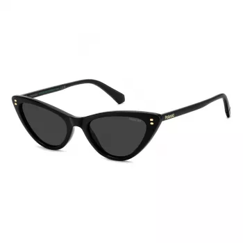 Gafas de sol de mujer Polaroid PLD6246S807 rectangulares - Montura negra, lentes polarizadas grises, 52 mm