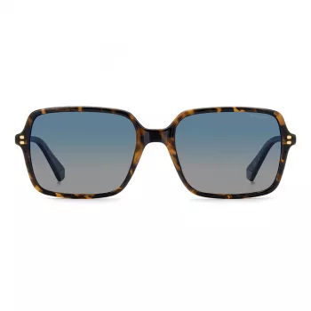 POLAROID PLD6247S086 Gafas de sol rectangulares hombre Havana con lentes verdes polarizadas